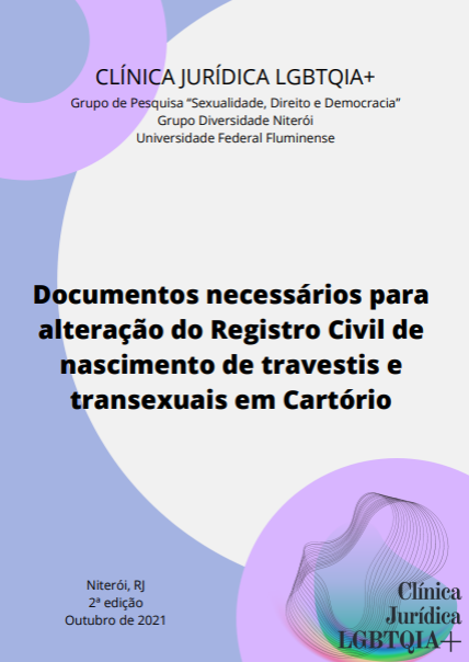 Cartilha: Documentos necessários para alteração do Registro Civil de nascimento de travestis e transexuais em Cartório