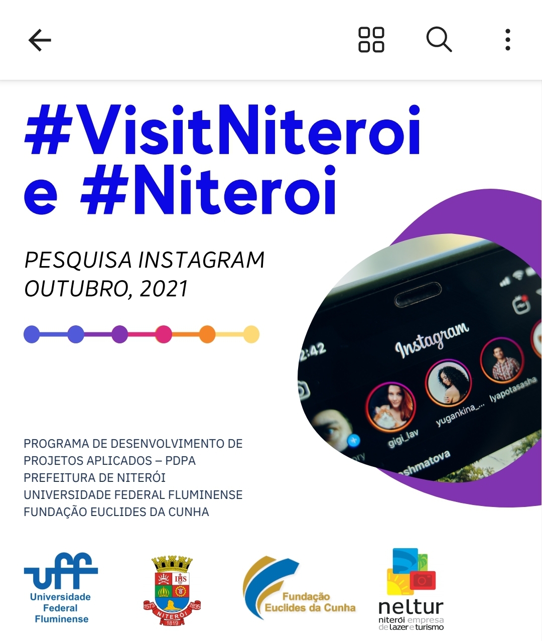 #VisitNiteroi e #Niteroi: Pesquisa Instagram – Outubro, 2021